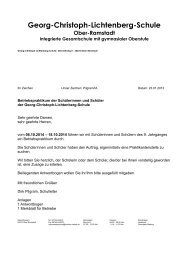 Praktikum 9. Klasse - 2014 - Georg-Christoph-Lichtenberg-Schule in ...