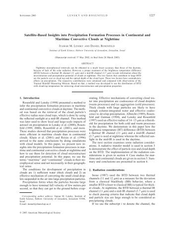 Satellite-Based Insights into Precipitation Formation Processes in ...