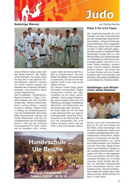 Vereinszeitung Nr. 2 / Dezember 2013 - TV Mosbach