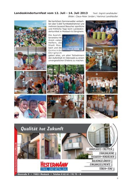 Vereinszeitung Nr. 2 / Dezember 2013 - TV Mosbach
