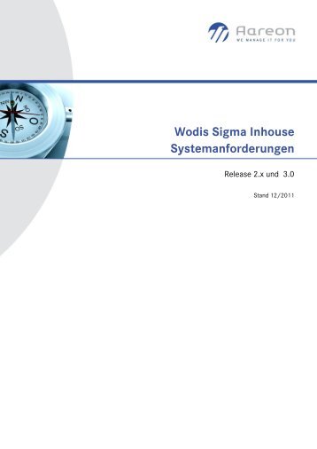 Wodis Sigma Inhouse Systemanforderungen - Aareon Kongress