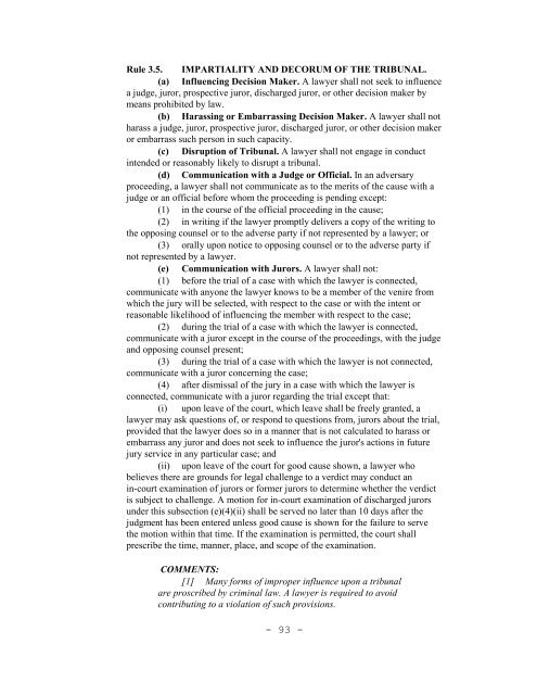 amendments to the Hawaii Rules of Professional Conduct