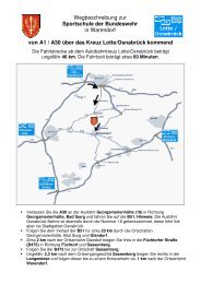 von A1 / A30 über das Kreuz Lotte/Osnabrück kommend