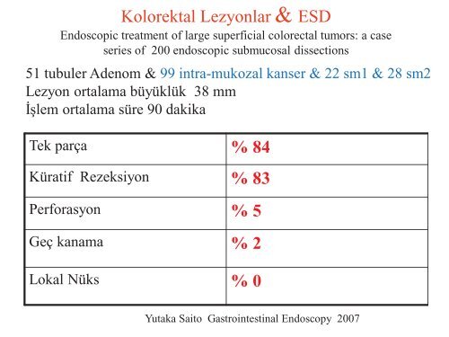 Submukozal Lezyonlarda Endoskopik Tedavi - Prof. Dr. Sadettin ...