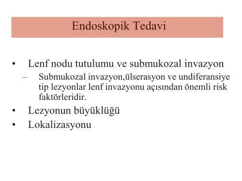 Submukozal Lezyonlarda Endoskopik Tedavi - Prof. Dr. Sadettin ...