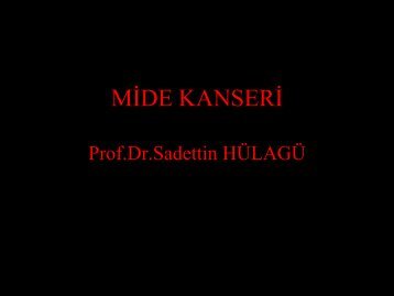 Mide Kanseri - Prof. Dr. Sadettin HÃ¼lagÃ¼