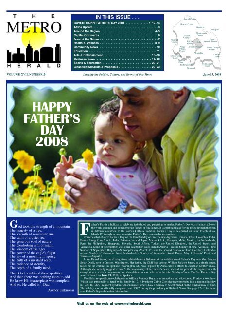 happy father's day 2008 - The Metro Herald