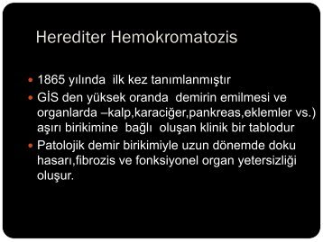 Herediter Hemokromatozis