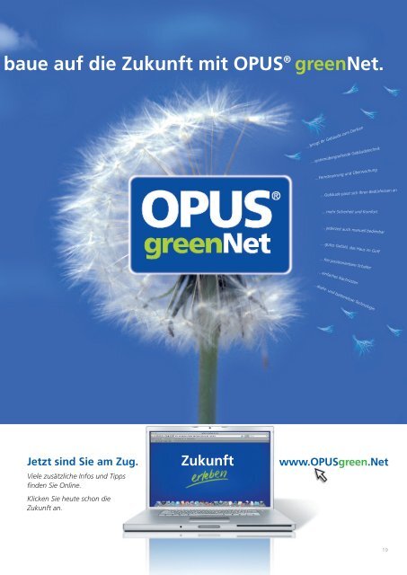 OPUS greenNet Prospekt - OPUS Schalter