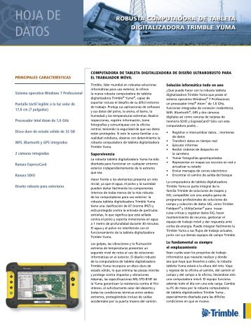 hoja de datos - Aeromapa, Equipos GPS Trimble, Stonex, Garmin en ...