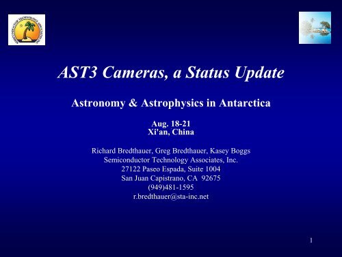 AST3 Cameras, a Status Update