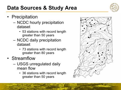 Multivariate Statistical Analysis of Indiana Hydrologic Data