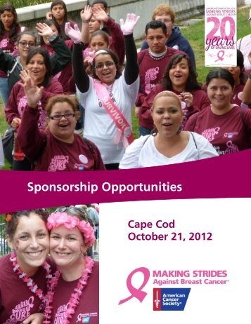 Sponsorship Opportunities - Making Strides Against Breast Cancer