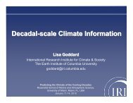 Decadal-scale Climate Information - Lisa Goddard (IRI)