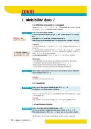 1. DivisibilitÃ© dans - Didier