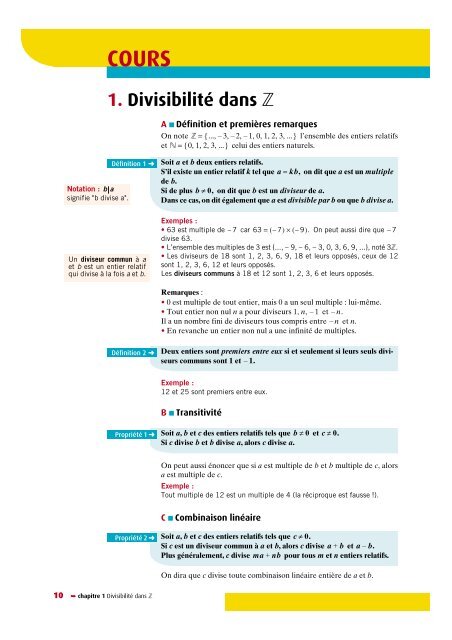 1. DivisibilitÃ© dans - Didier