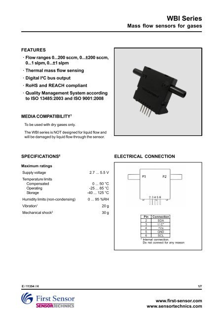 WBI Series - Sensortechnics