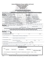 Application - Arizona Department of Liquor Licenses and Control