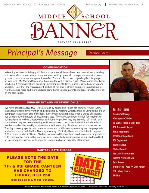 Principal S Message Brecksville Broadview Heights City Schools