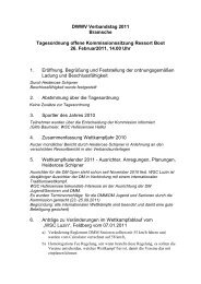 Protokoll Kommissionssitzung Boot VBT 2011 - DWWV