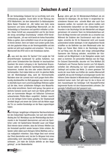 Eisbachtal, Stadionzeitung Ausgabe 01.indd