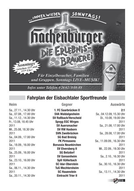 Eisbachtal, Stadionzeitung Ausgabe 01.indd