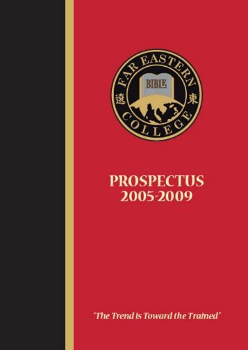 Prospectus - Far Eastern Bible College