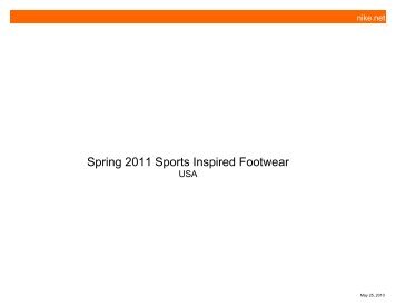 Spring 2011 Sports Inspired Footwear - Sports World Inc.