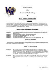 ASB Constitution - West Ranch High School