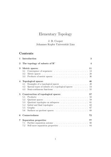 Elementary Topology - Dynamics-approx.jku.at