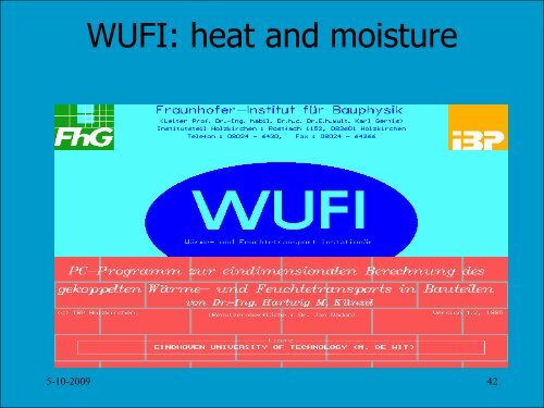 Heat and Moisture: Thermal Bridges