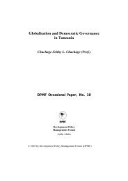 Globalisation and Democratic Governance in Tanzania - DPMF.org