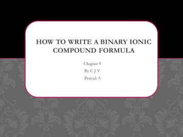 Binary Compounds