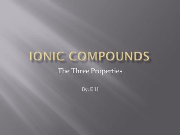 Ionic compounds