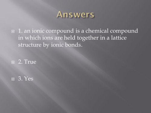 Ionic compounds