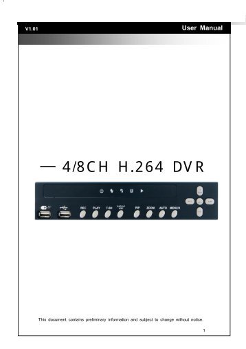 4/8CH H.264 DVR - Apec CCTV