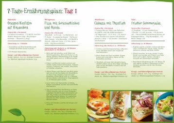 7-Tage-Ernahrungsplan: Tag 1 - Margarine.de
