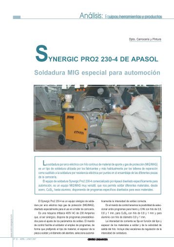 Synergic PRO2 230-4 de Apasol - Centro Zaragoza