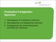 Produktive Fertigkeiten: Sprechen