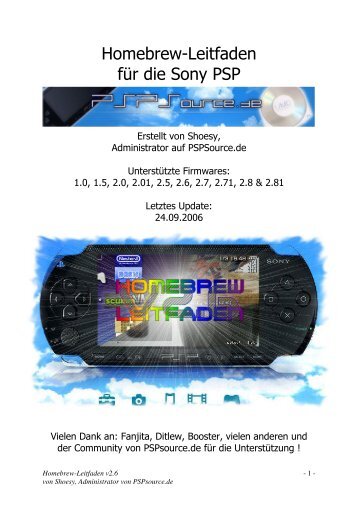 Homebrew-Leitfaden für die Sony PSP
