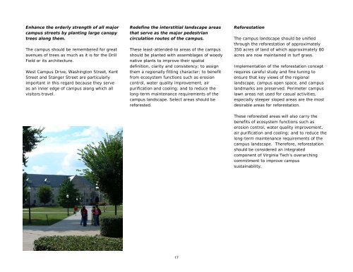 Campus Design Principles - Facilities Services - Virginia Tech