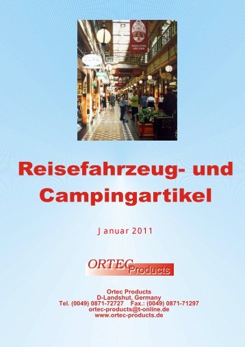 Reisefahrzeug-, Caravan- und Campingzubehör ... - ORTEC Products