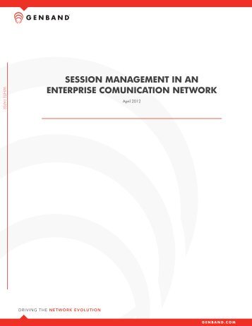 session management in an enterprise comunication ... - Genband