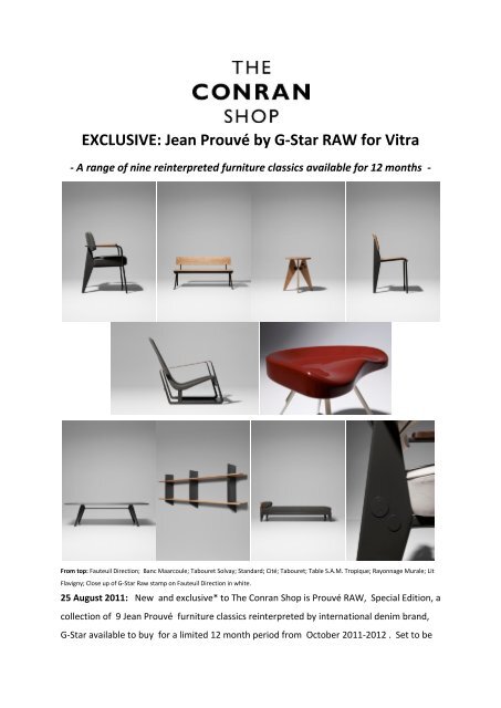 Exclusive Jean Prouve By G Star Raw For Vitra The Conran Shop