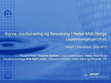 Kurve - medisinering - forordningsprosjektet i Helse Midt-Norge