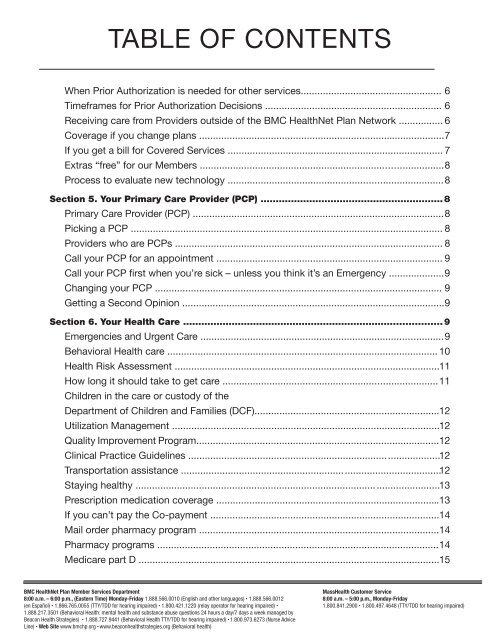 MEMBER HANDBOOK - BMC HealthNet Plan