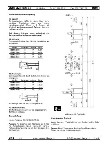 Panik Mehrfach - Rbs-beschlaege.ch