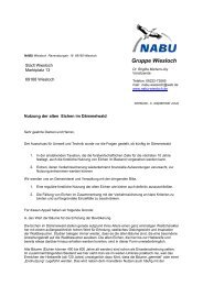 Stellungnahme zur beabsichtigten Nutzung der ... - Nabu Wiesloch