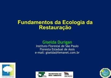 Fundamentos da Ecologia da RestauraÃ§Ã£o - SIGAM