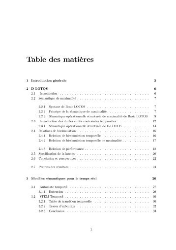 Table des matiÃ¨res